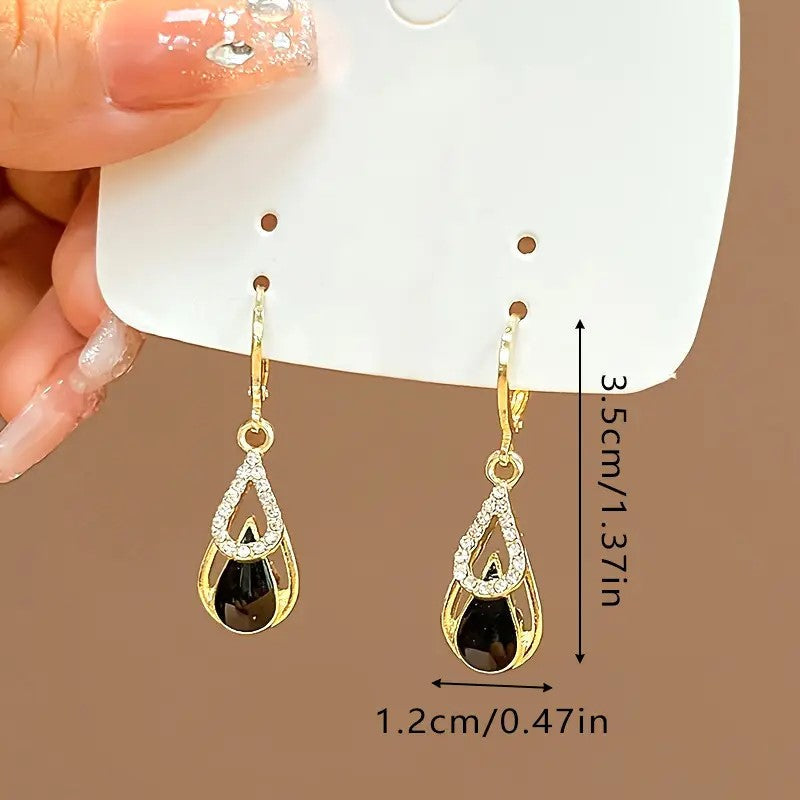 Fashionable Simple Hollow Water Droplet Earrings for Women